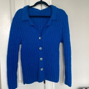 vintage blue warm sweater